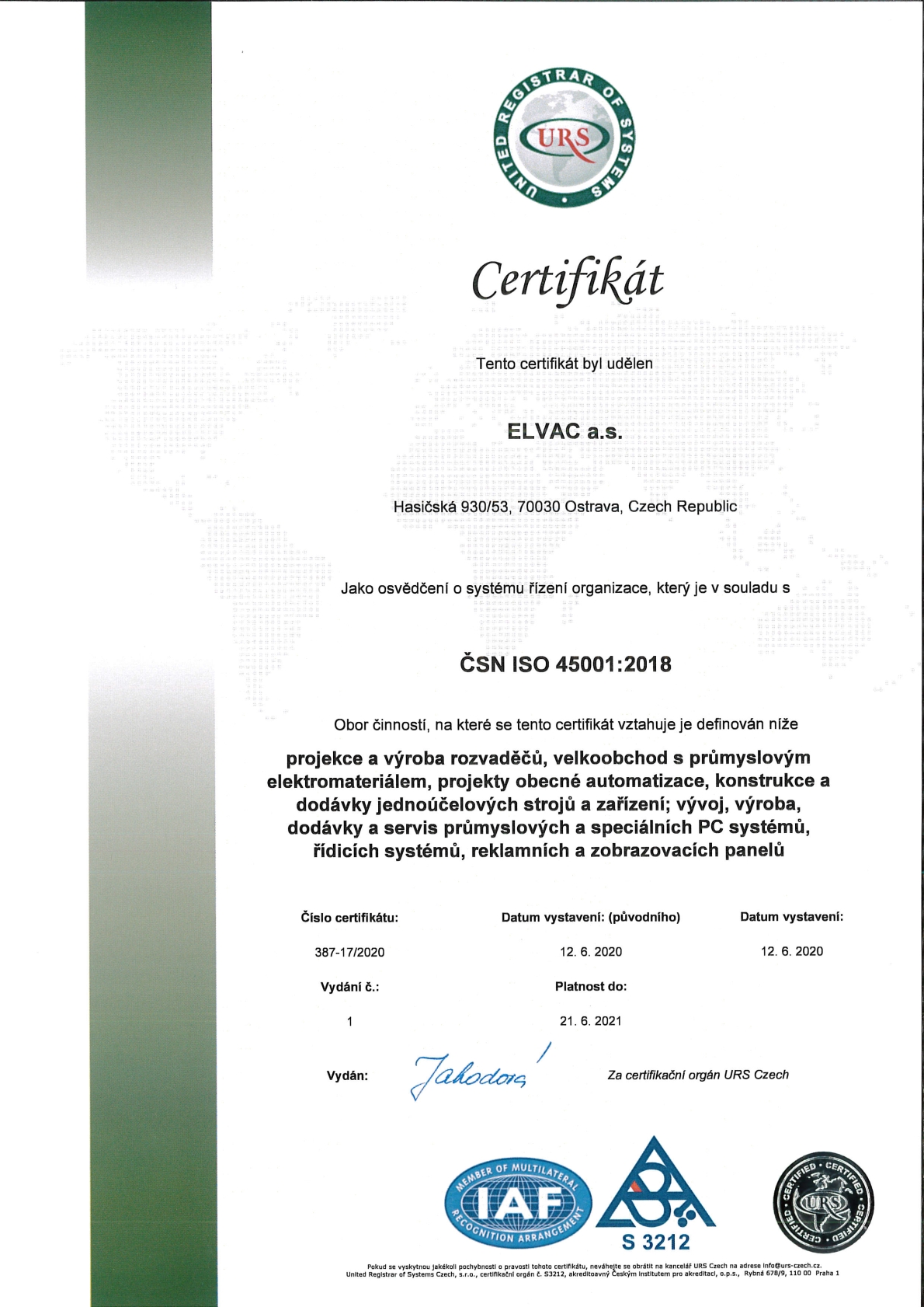 ČSN ISO 45001:2018
