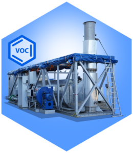 Mobile unit catalitic recuperative oxidation